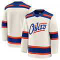 Johmsee E.Oilers Light Beige Alternate Premium Jerseys