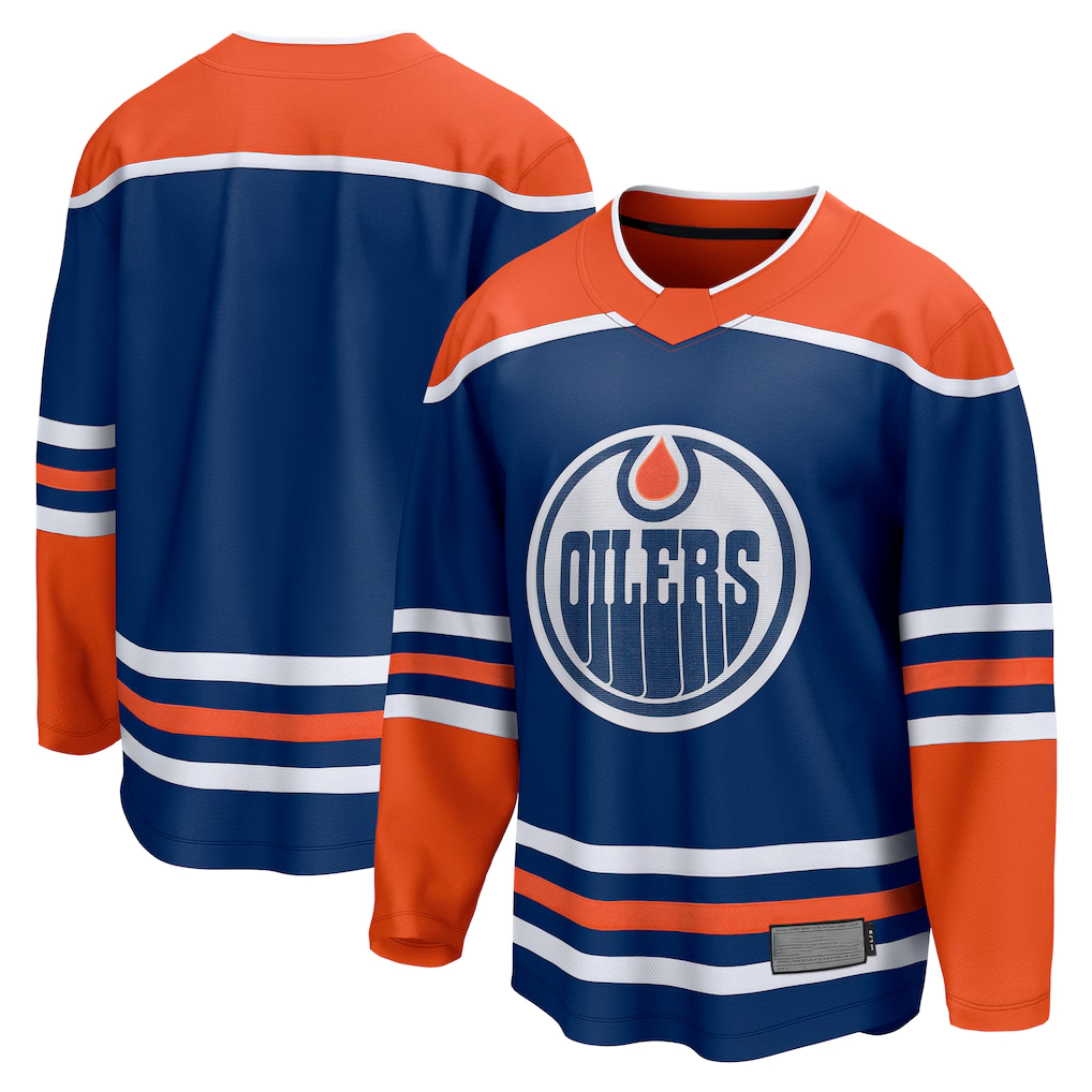 Johmsee E.Oilers Royal Home Breakaway Blank Jerseys