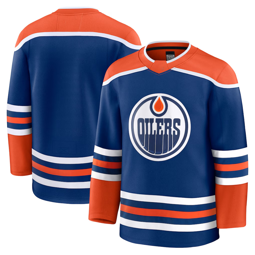 Johmsee E.Oilers Royal Home Premium Jerseys