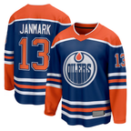Johmsee E.Oilers #13 Mattias Janmark Royal Home Breakaway Jerseys