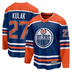 Johmsee E.Oilers #27 Brett Kulak Royal Home Breakaway Player Jerseys