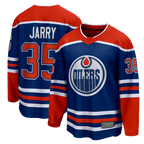 Johmsee E.Oilers #35 Tristan Jarry Royal Home Premier Breakaway Player Jerseys