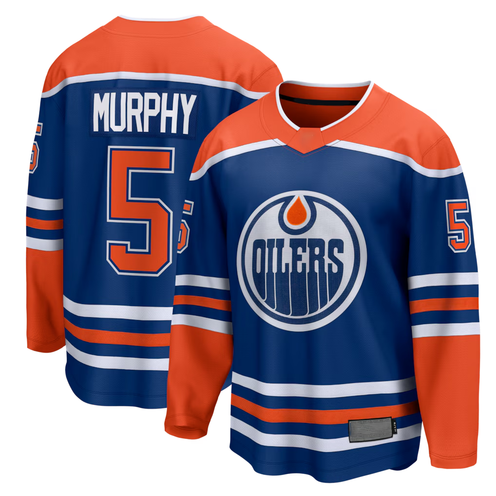 Johmsee E.Oilers #5 Connor Murphy Royal Home Breakaway Jerseys