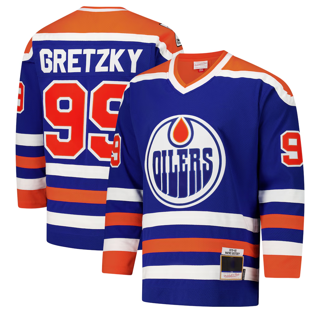 Johmsee E.Oilers #99 Wayne Gretzky Royal 1979-80 Power Play Jerseys