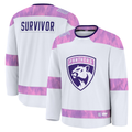 Johmsee F.Panthers White Hockey Fights Cancer Survivor Practice Jerseys