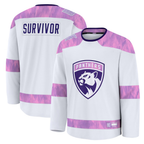 Johmsee F.Panthers White Hockey Fights Cancer Survivor Practice Jerseys