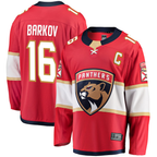 Johmsee F.Panthers #16 Aleksander Barkov Red Captain Patch Home Breakaway Jerseys