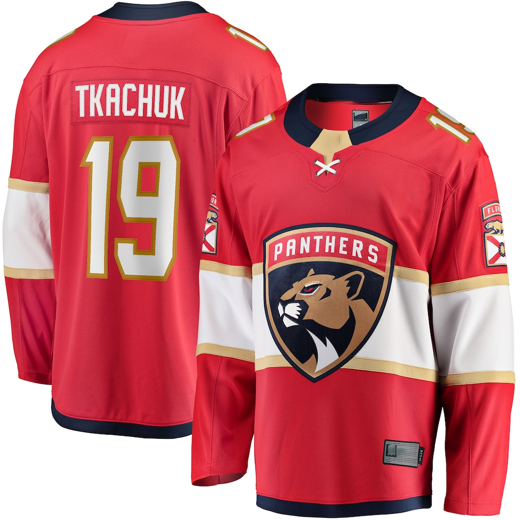Johmsee F.Panthers #19 Matthew Tkachuk Red Home Breakaway Player Jerseys