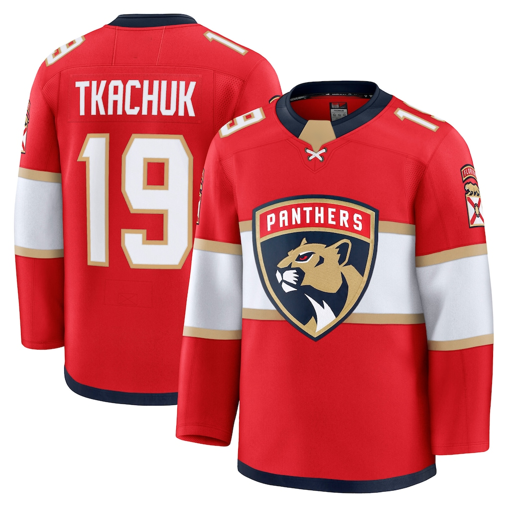 Johmsee F.Panthers #19 Matthew Tkachuk Red Home Premium Jerseys
