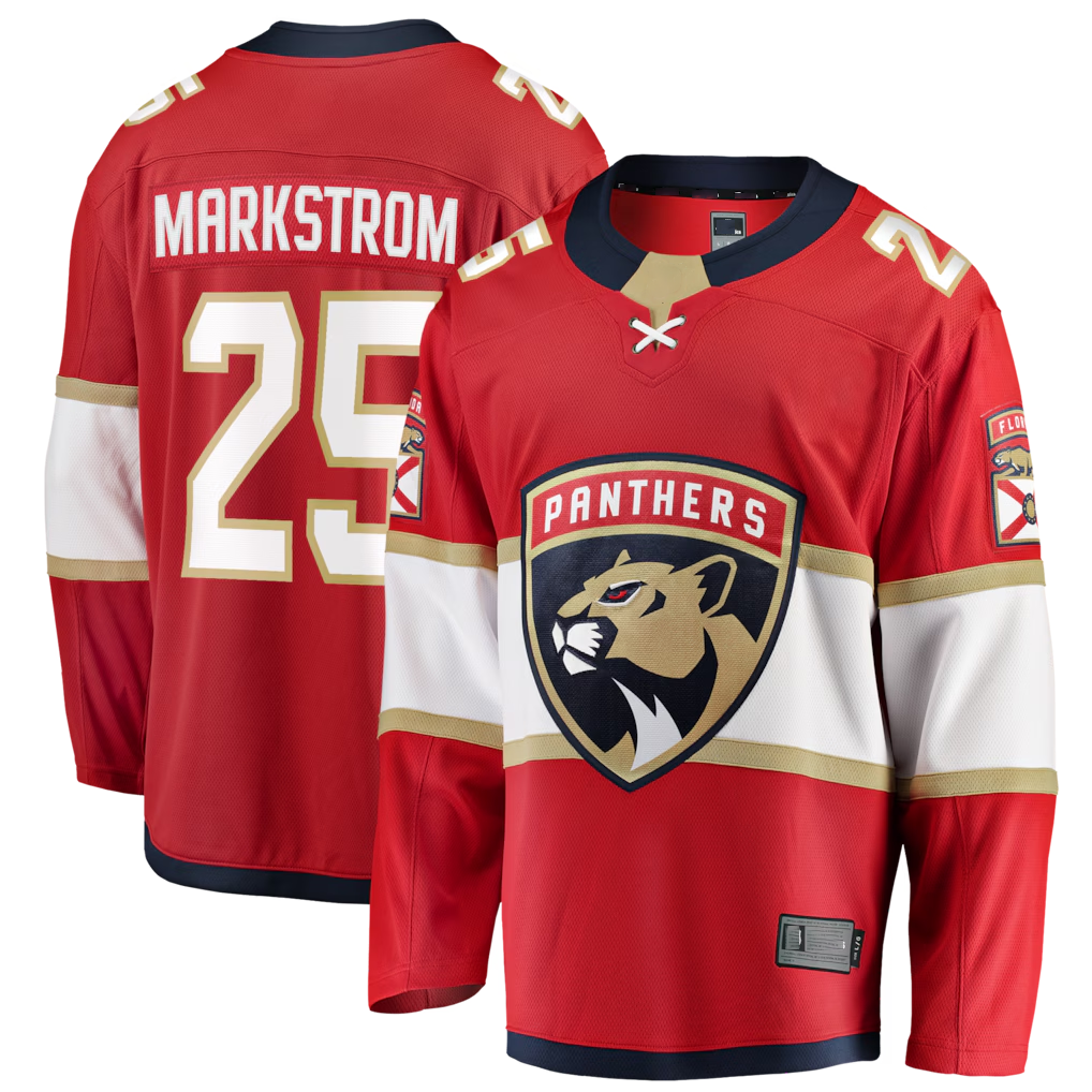 Johmsee F.Panthers #29 Jacob Markstrom Red Home Breakaway Jerseys