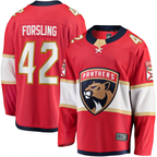 Johmsee F.Panthers #42 Gustav Forsling Red Home Breakaway Player Jerseys