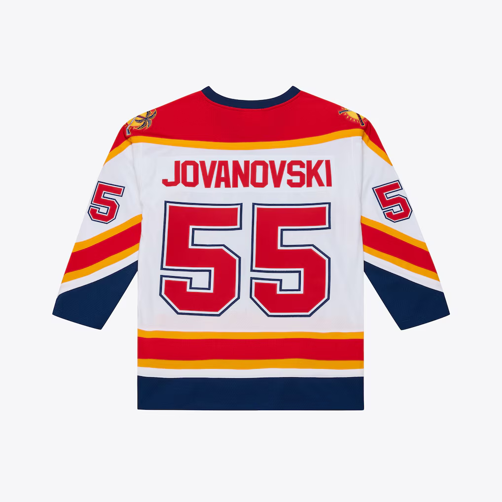 Johmsee F.Panthers #55 Ed Jovanovski Mitchell & Ness White 1996 Power Play Jerseys