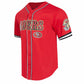 SF.49ers Red Pro Standard Mesh Button Down Shirt American Football Jersey