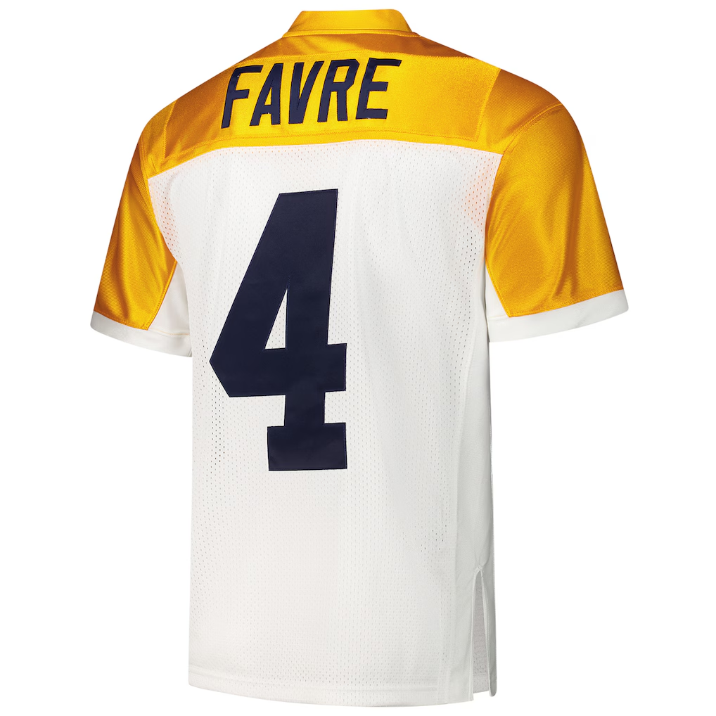 Johmsee GB.Packers 1994 #4 Brett Favre Mitchell & Ness White Authentic Throwback Retired Player Stitched Puhic Jersey