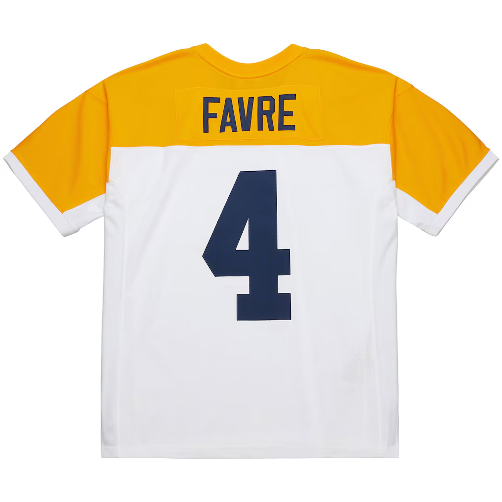 Johmsee GB.Packers #4 Brett Favre Mitchell & Ness White 1994 Legacy Replica Stitched Puhic Jersey