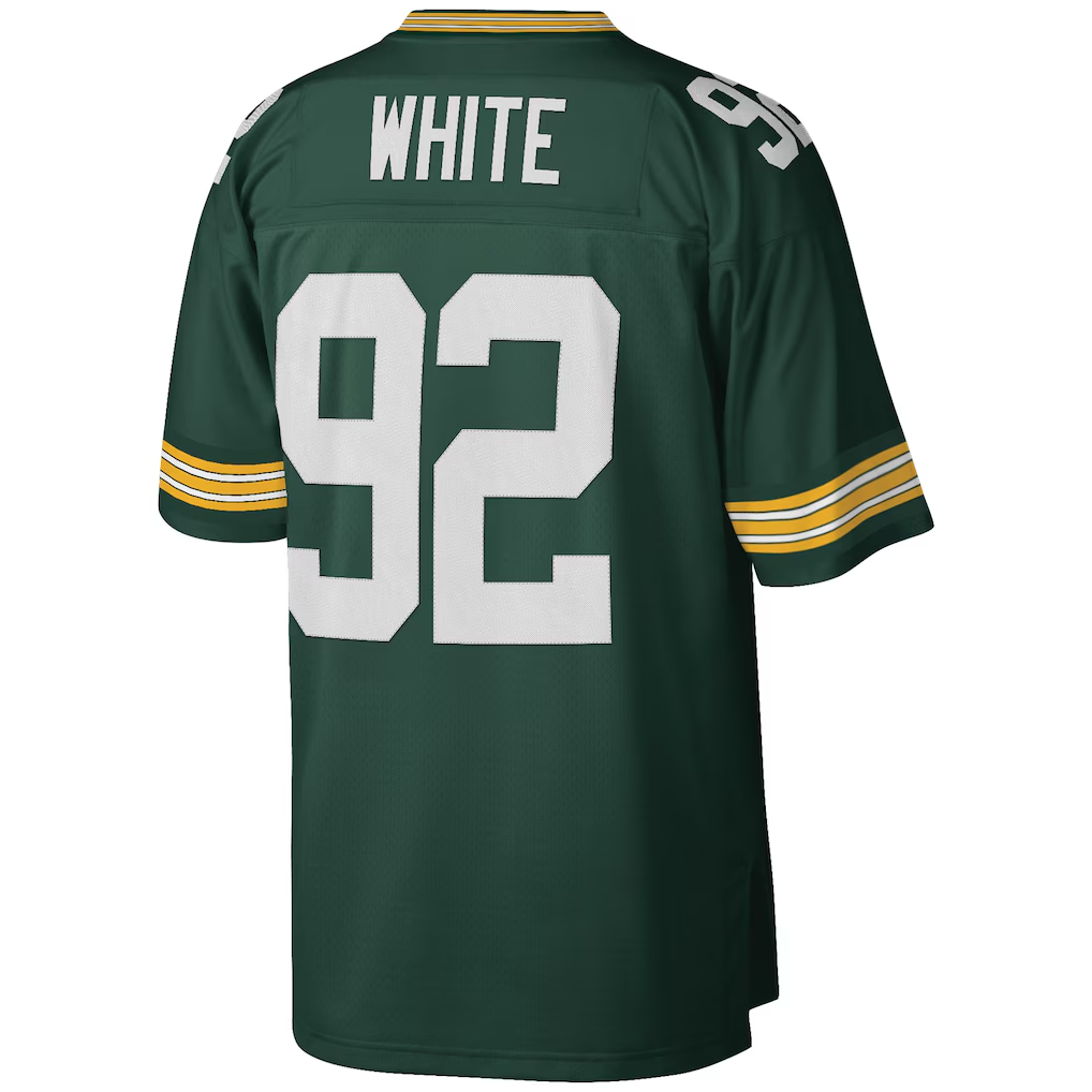 Johmsee GB.Packers 2010 #92 Reggie White Mitchell & Ness Green Big & Tall 1996 Retired Player Replica Stitched Puhic Jersey