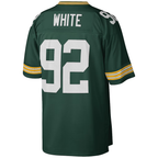 Johmsee GB.Packers 2010 #92 Reggie White Mitchell & Ness Green Big & Tall 1996 Retired Player Replica Stitched Puhic Jersey