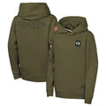 Johmsee GB.Packers Olive Salute to Service Pullover Hoodies Limited Blank Player Stitched Jerseys