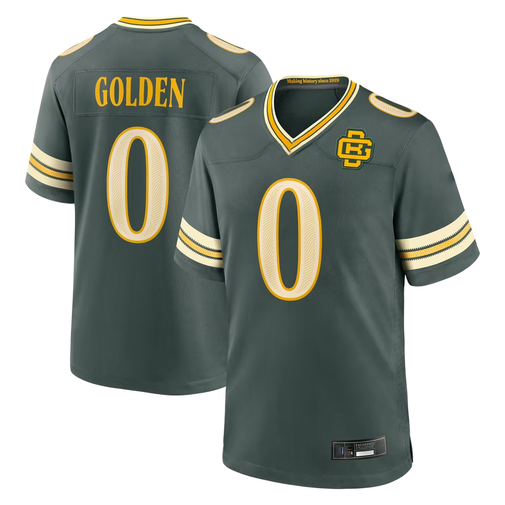 Johmsee GB.Packers #0 Matthew Golden Green 2026 Rivalries Collection Game Stitched Jerseys