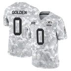 Johmsee GB.Packers #0 Matthew Golden Player Arctic Camo Salute To Service Limited Stitched Jerseys