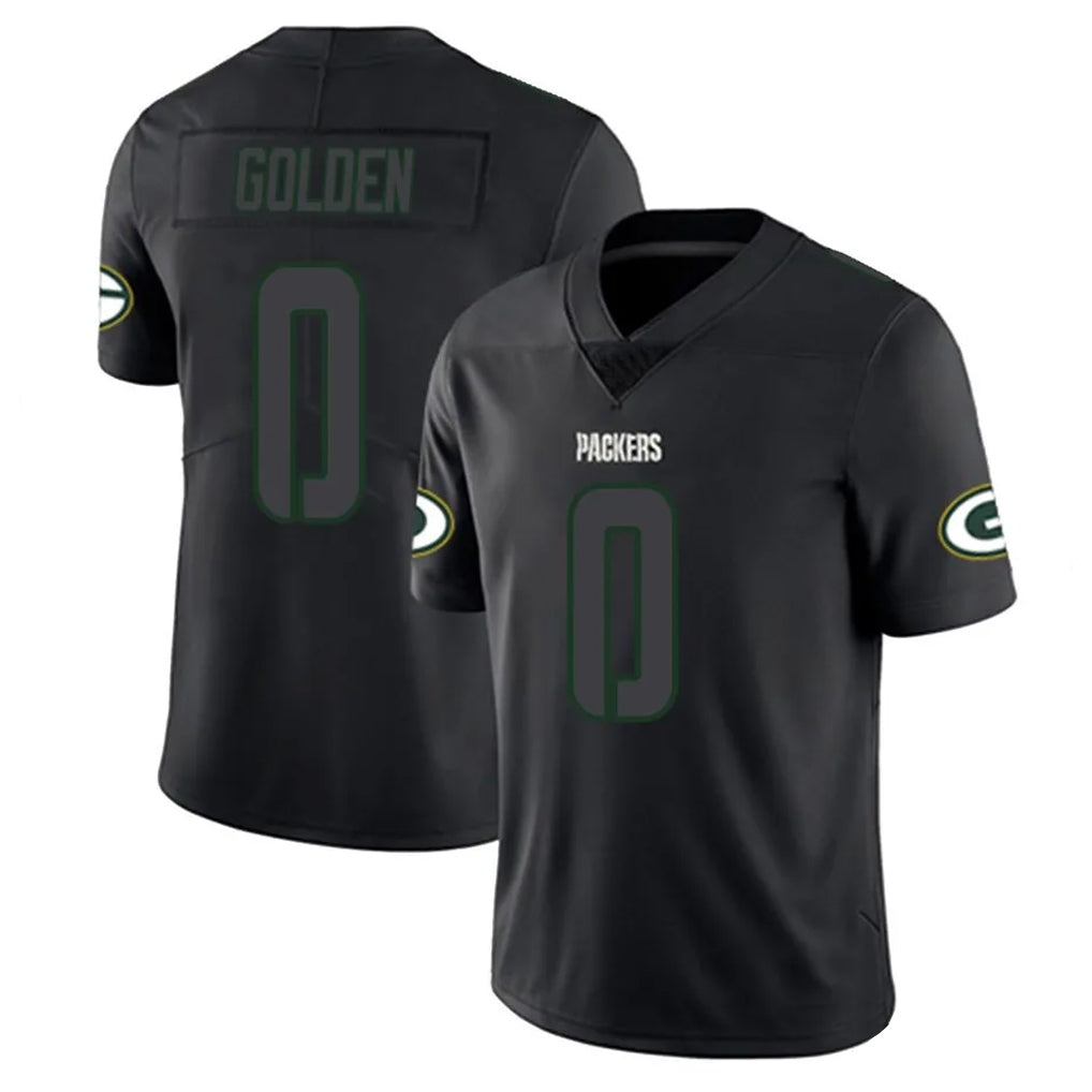 Johmsee GB.Packers #0 Matthew Golden Player Black Impact Limited Home Game Stitched Jerseys
