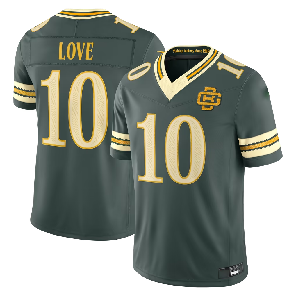 Johmsee GB.Packers #10 Jordan Love Green 2026 Rivalries Collection Limited Stitched Jerseys