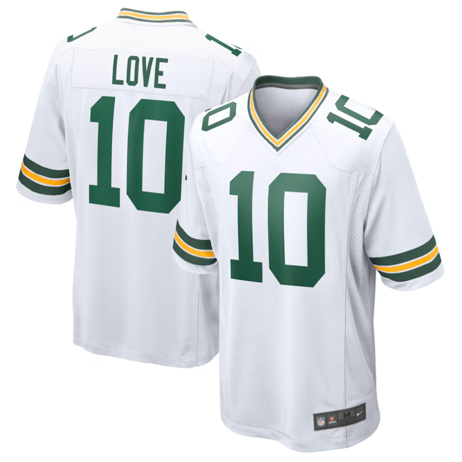 Johmsee GB.Packers #10 Jordan Love Player White Replica Game  Stitched Jerseys
