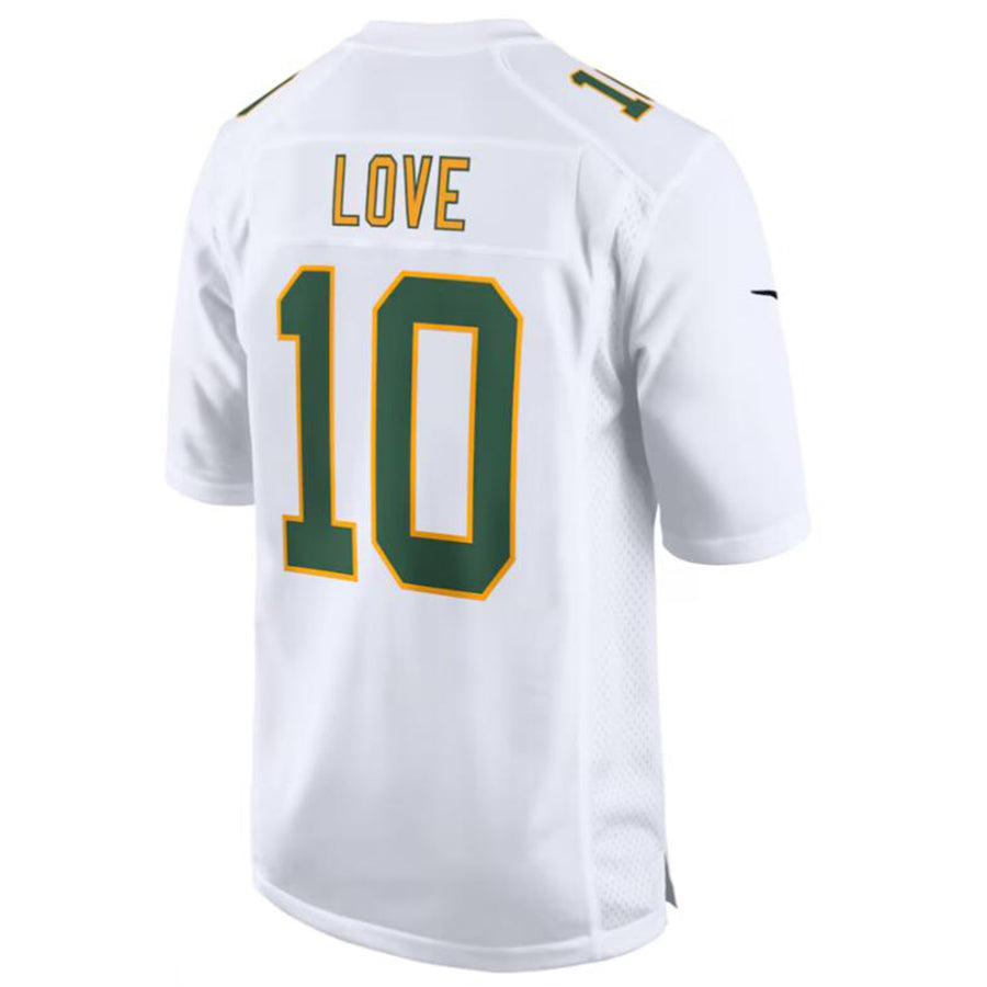 Johmsee GB.Packers #10 Jordan Love White Fashion Game Jersey American Stitched Jerseys