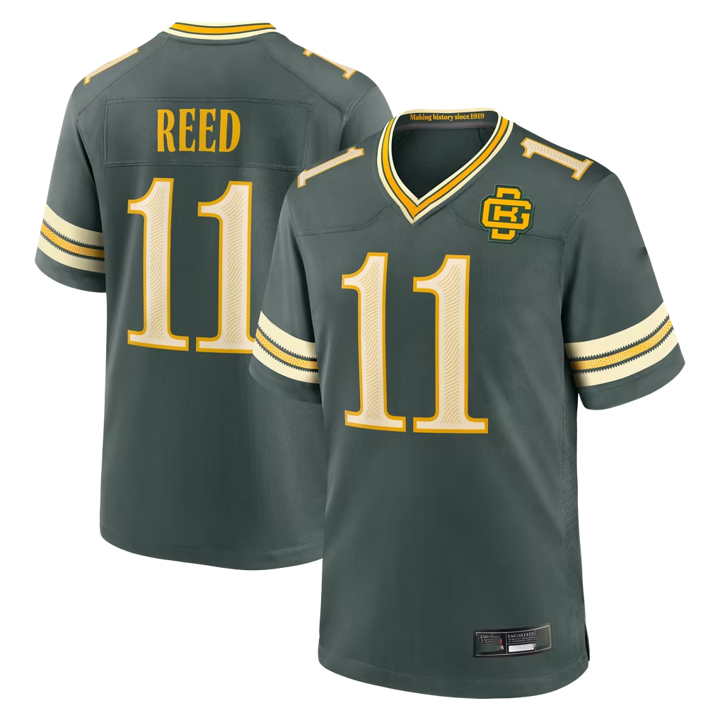 Johmsee GB.Packers #11 Jayden Reed Green  2026 Rivalries Collection Game Stitched Jerseys