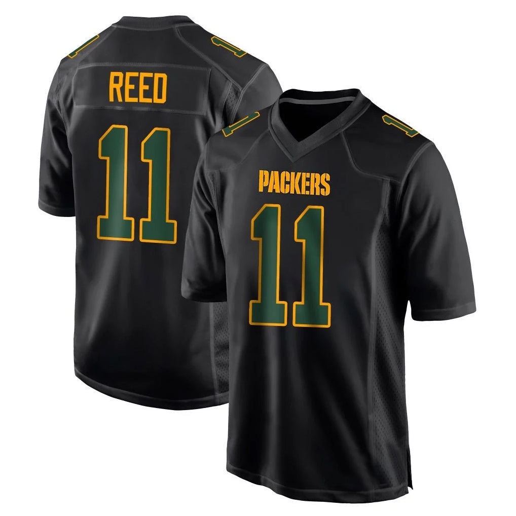 Johmsee GB.Packers #11 Jayden Reed Player Black Fashion Home Game Stitched Jerseys