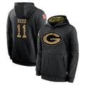 Johmsee GB.Packers #11 Jayden Reed Player Black Salute to Service Hoodies Limited Game Stitched Jerseys