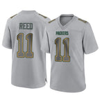 Johmsee GB.Packers #11 Jayden Reed Player Gray Atmosphere Fashion Home Game Stitched Jerseys