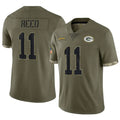 Johmsee GB.Packers #11 Jayden Reed Player Olive Salute To Service Limited Stitched Jerseys