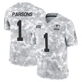 Johmsee GB.Packers #1 Micah Parsons Player Arctic Camo Salute To Service Limited Stitched Jerseys