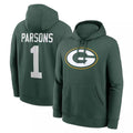Johmsee GB.Packers #1 Micah Parsons Player Black Pullover Hoodies Limited Stitched Jerseys