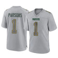 Johmsee GB.Packers #1 Micah Parsons Player Gray Atmosphere Fashion Home Game Stitched Jerseys
