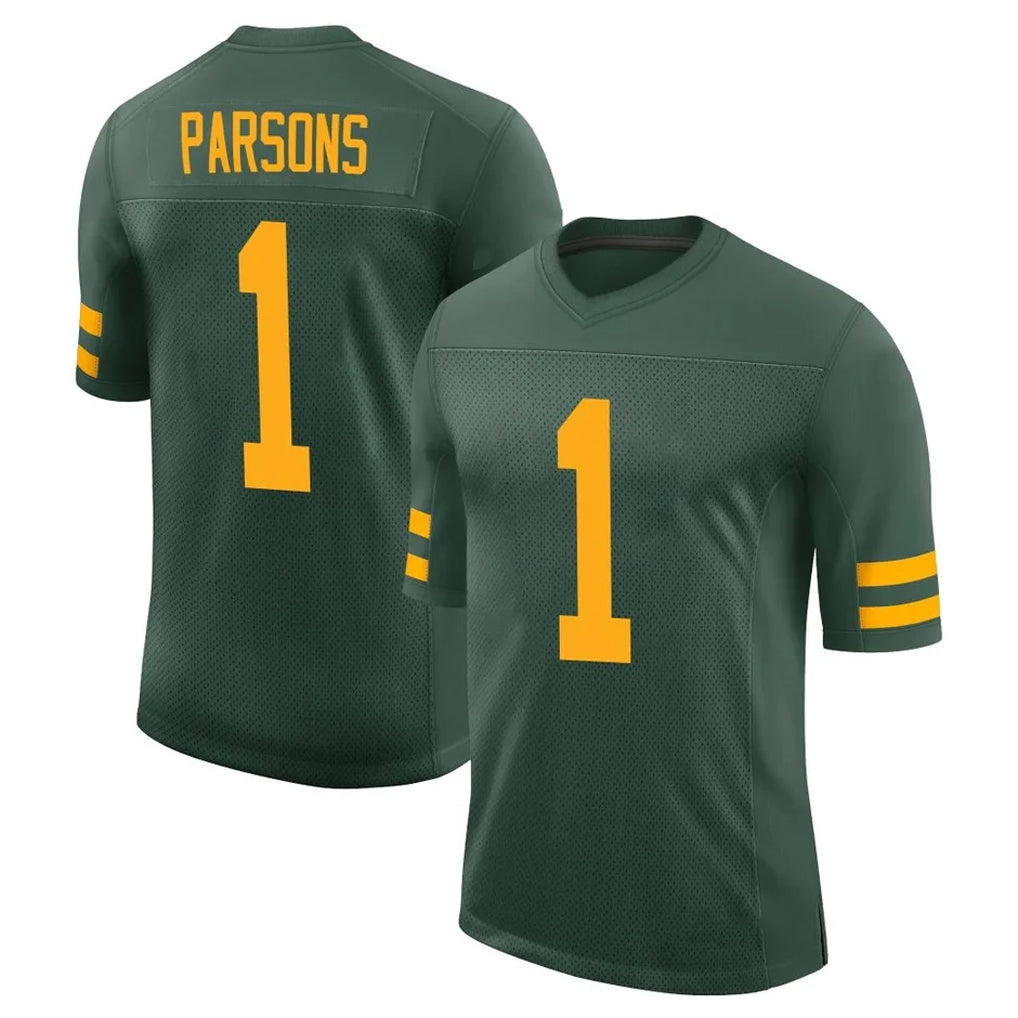 Johmsee GB.Packers #1 Micah Parsons Player Green Alternate Vapor Home Game Stitched Jerseys