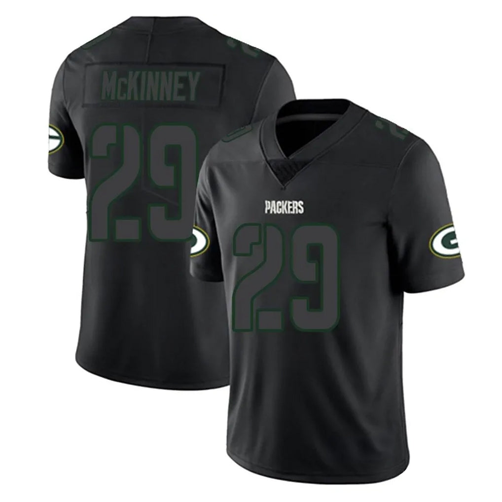 Johmsee GB.Packers #29 Xavier McKinney Player Black Impact Limited Home Game Stitched Jerseys