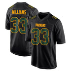 Johmsee GB.Packers #33 Evan Williams Player Black Fashion Home Game Stitched Jerseys
