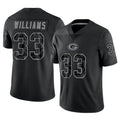 Johmsee GB.Packers #33 Evan Williams Player Black Reflective Limited Home Game Stitched Jerseys