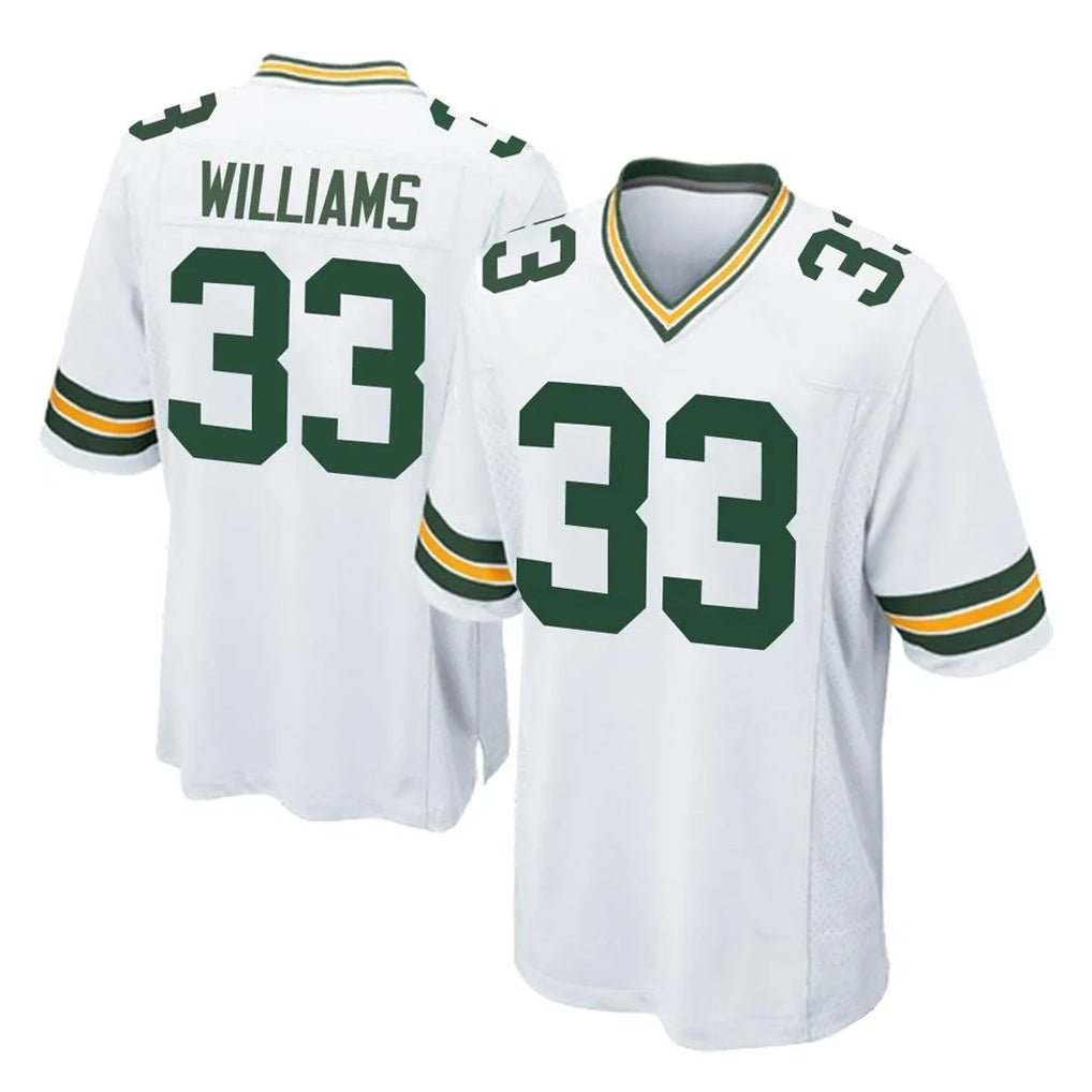 Johmsee GB.Packers #33 Evan Williams Player White Home Game Stitched Jerseys