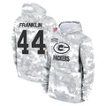 Johmsee GB.Packers #44 Zaire Franklin Player Arctic Camo Salute to Service Hoodies Limited Game Stitched Jerseys
