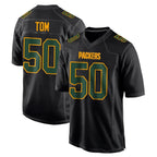 Johmsee GB.Packers #50 Zach Tom Player Black Fashion Home Game Stitched Jerseys