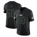 Johmsee GB.Packers #50 Zach Tom Player Black Impact Limited Home Game Stitched Jerseys