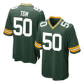 Johmsee GB.Packers #50 Zach Tom Player Green Home Game Stitched Jerseys