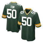 Johmsee GB.Packers #50 Zach Tom Player Green Home Game Stitched Jerseys