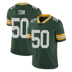 Johmsee GB.Packers #50 Zach Tom Player Green Vapor Untouchable Limited Home Game Stitched Jerseys
