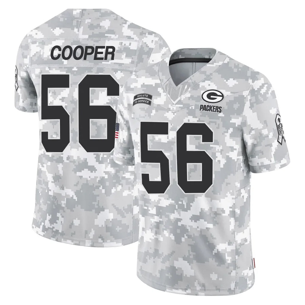 Johmsee GB.Packers #56 Edgerrin Cooper Player Arctic Camo Salute To Service Limited Stitched Jerseys