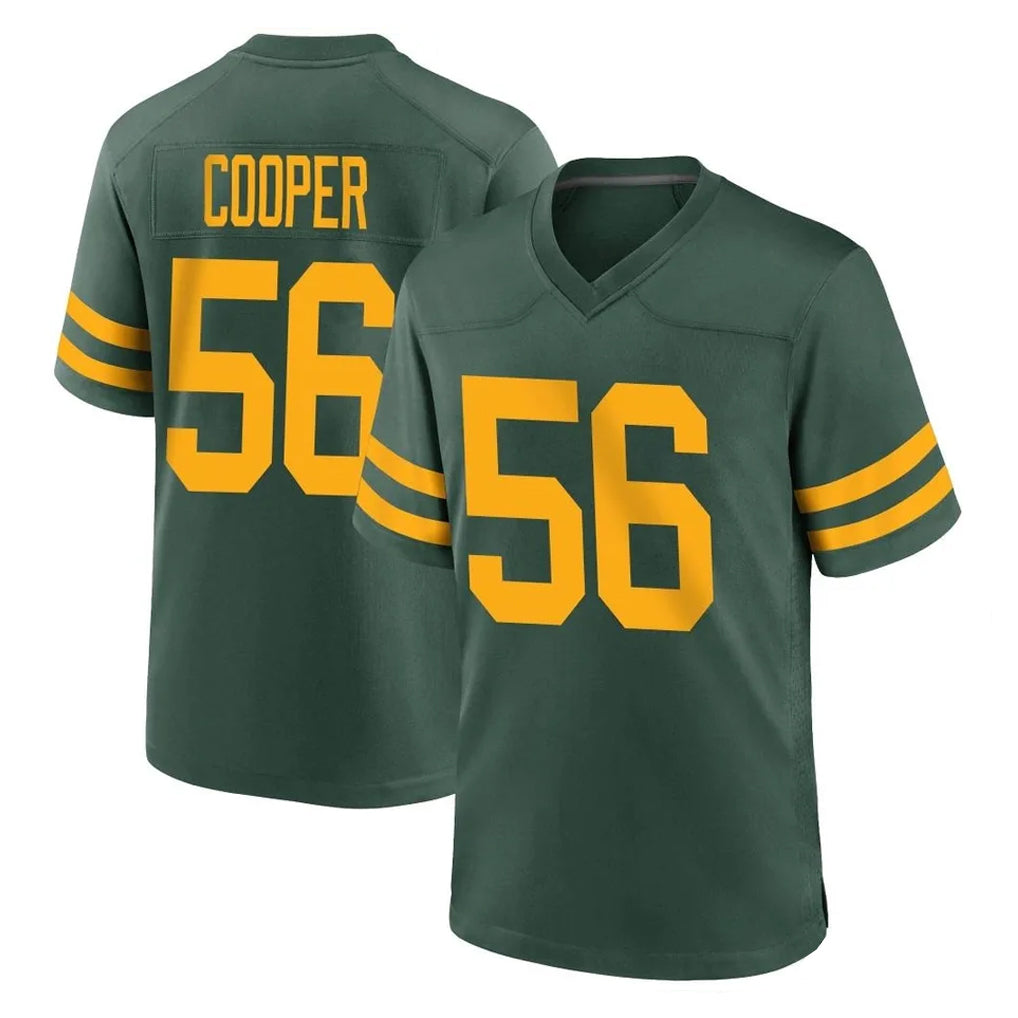 Johmsee GB.Packers #56 Edgerrin Cooper Player Green Alternate Home Game Stitched Jerseys