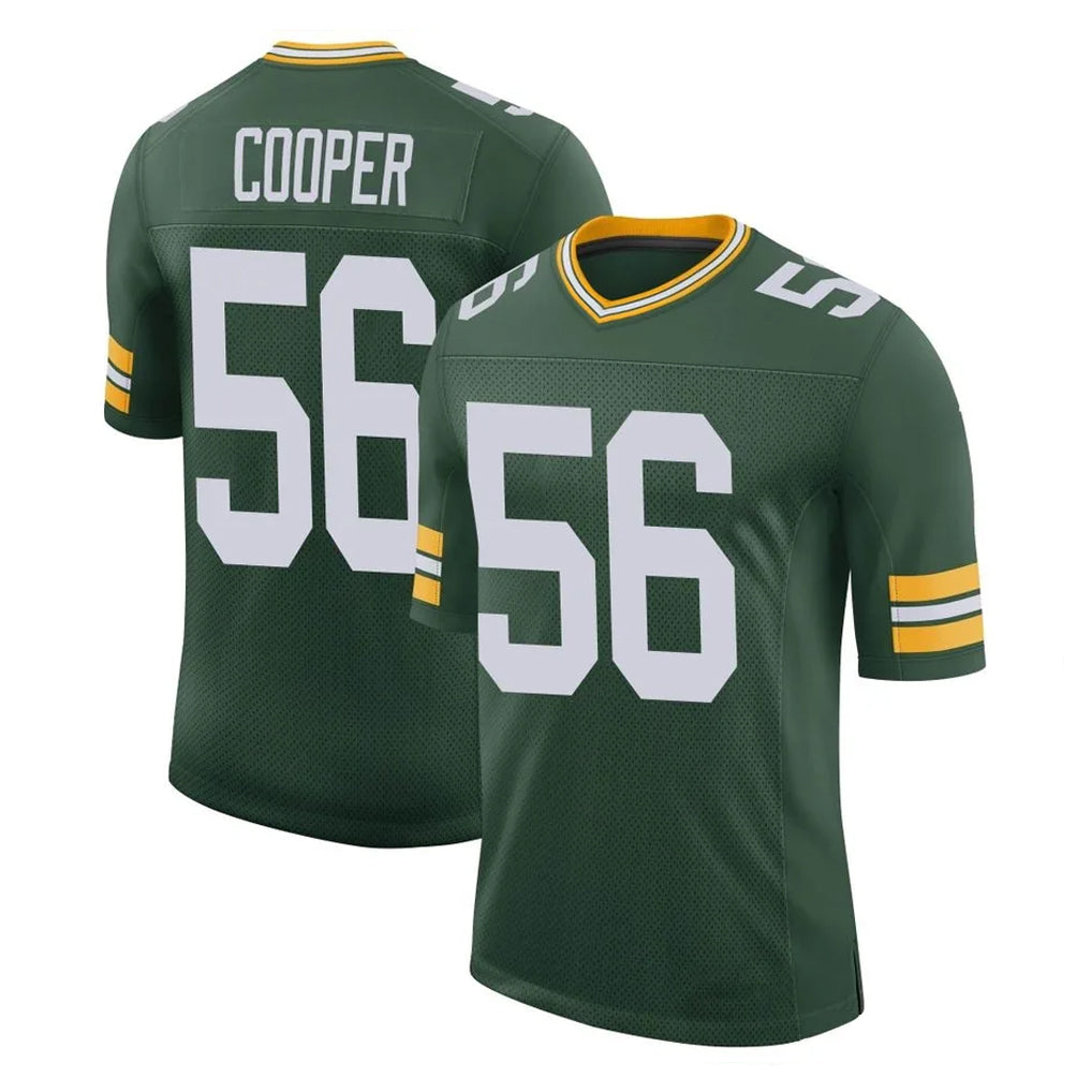 Johmsee GB.Packers #56 Edgerrin Cooper Player Green Limited Classic Home Game Stitched Jerseys